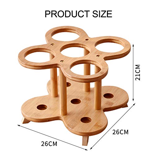 Soporte para botellas de vino de madera para encimera miniatura 2