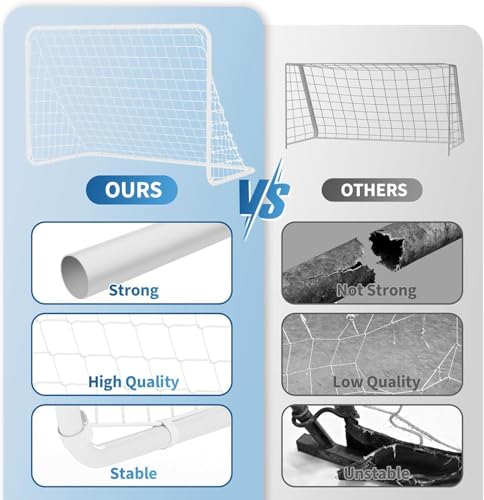 Portable Soccer Goal 6x4FT, Backyard Soccer Net and Frame, Foldable Pop Up Soccer Nets Training Equipment Suitable for Kids and Adults, Practice Training Goals, w/Carry Bag, Easy Setup by GAOMON - Image 3