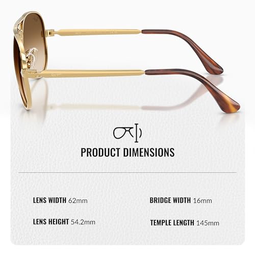 Image of Ray-Ban RB3925 AVIATOR MAX Pilot Shaped Sunglasses for Men & Women with Official RAYBAN Eyewear Kit - Classic Timeless Design