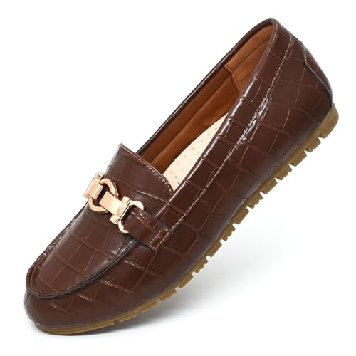 Image of Cvistpieo Loafers for Women Business Casual Shoes Comfortable & Lightweight Penny Loafers Slip On Work Flats