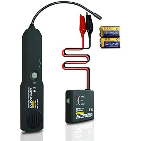 allsun em415Pro Automotive Electrical Open&Short Finder Circuit Tester Tone Generator Cable Wire Breaker Tracker Fault Finder DC Less than 42V Probe Car Diagnostic Tools, Measuring 12V battery circuit Cover