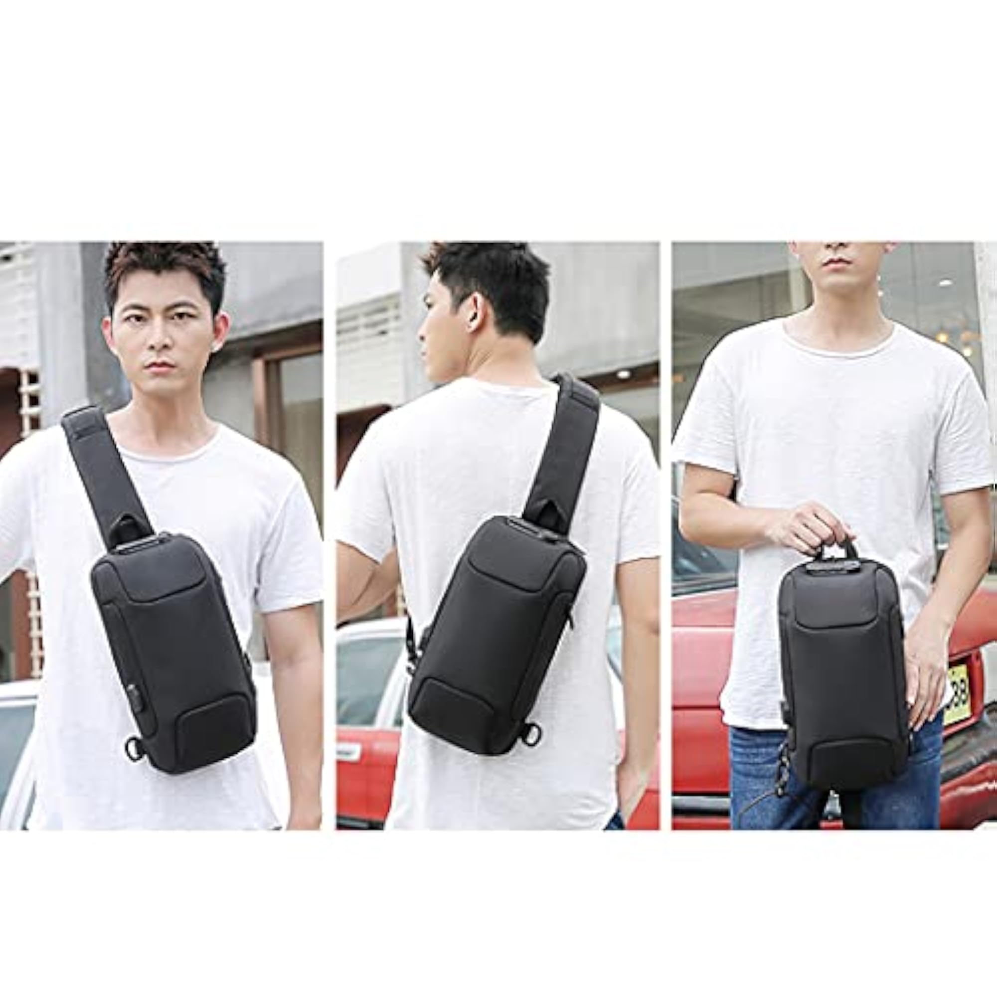 Portable Lightweight Men Sling Bag, Theft-Proof Design