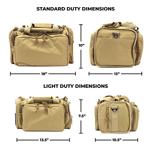 Osage River Tactical Range Bag For Handguns And Hunting, Travel Duffel, 18 X 13 X 10 Inches, Standard Duty, Coyote Tan #TOP5