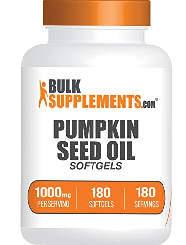 Bulksupplements.com Pumpkin Seed Oil Softgels - Pumpkin Seed Oil Supplement - Pumpkin Seed Extract - 1 Pumpkin Seed Oil 1000Mg Per Serving - Pumpkin Seed Oil Capsules (180 Softgels) #TOP26