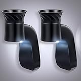 Hohean 2 Pcs Wall Fragrance Plug with Night Light Compatible with Bath and Body Works WallFlower Refills (No Fragrance Included), ETL Certified, Rotatable Scent Control Plug for Home/Office (Black)