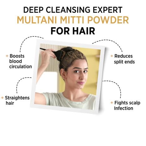 Image of Alps Goodness Multani Mitti Powder, 100% Natural Beauty Mask for Skin and Hair 50g