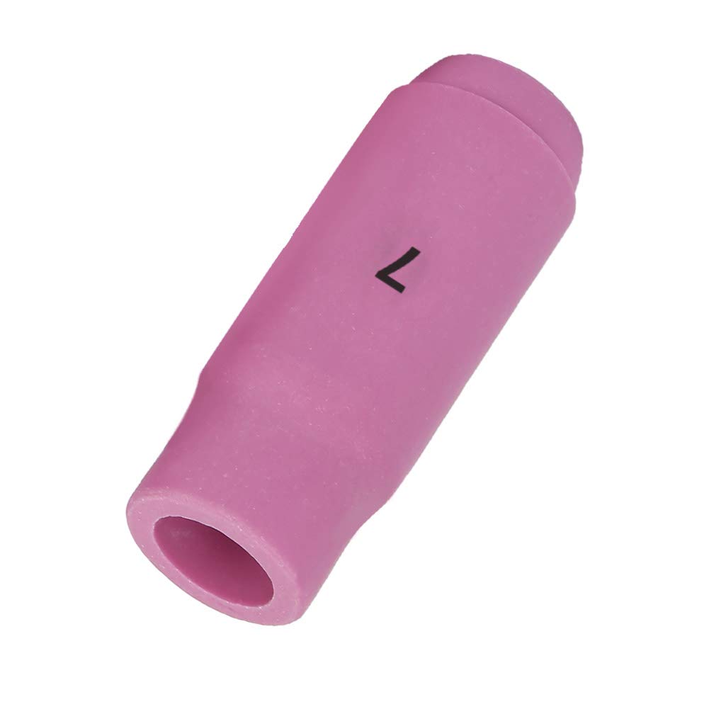 Ausla 10 Uds. Tazas con Boquilla de Cerámica 10N50 10N46#4#8 Soplete de Soldadura TIG 5 Tamaños Tazas con Boquilla de Cerámica (Boca 11mm 10N47(7#))