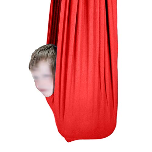 Kinderschaukel-Spielzeugset Therapie Hängematte Hängesessel Home Room Indoor Spiele Sensory Toys for Autismus Kinder (Color : Red, Size :