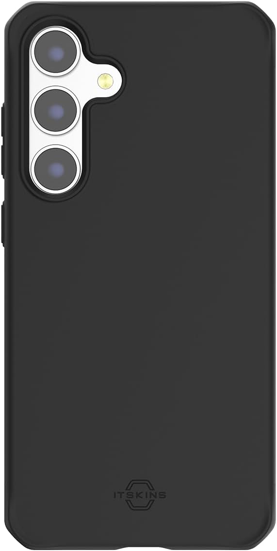 ITSKINS Hybrid R // Bold High Impact Hybrid Case for Samsung Galaxy S24, Compatible with MagSafe, Protective Military Shockproof Cover, Slim Phone Case - Black