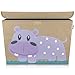 Lifeney Aufbewahrungsbox Kinder groß 51 x 36 x 36 I Spielzeugkiste I Kiste mit Deckel für Kinderzimmer I Aufbewahrungsboxen mit Deckel I Spielzeugaufbewahrung (Hippo)