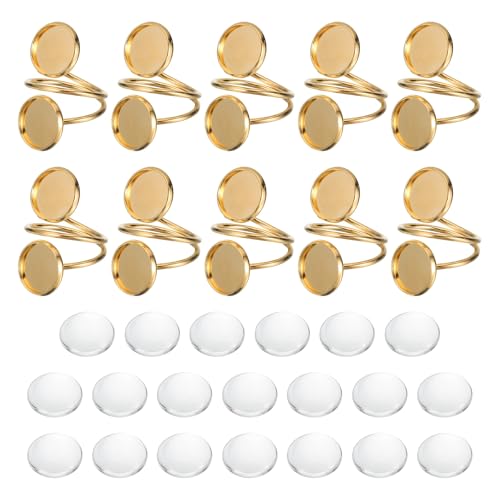 Cabochon 12mm avec base plate réglable pour réussir vos collages de bijoux