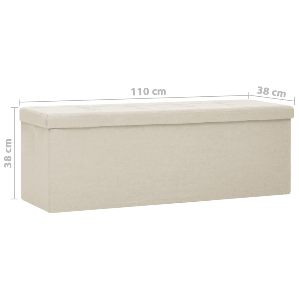 Panchina Contenitore Pieghevole Crema