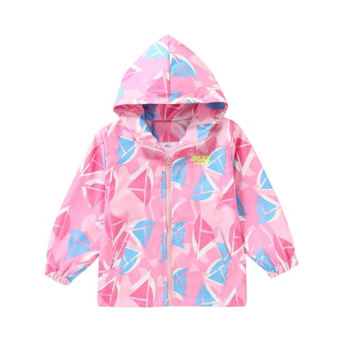Boys Girls Windbreaker Waterproof Jacket Casual Fashion Print Hoodie Kids Y2k Long Sleeve Zip Up Thin Hoodie Coat