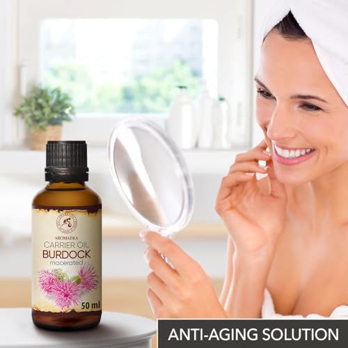 Olej Lopianowy - 50 ml - Czysty i Naturalny - Arctium Lappa - Olejek Nośnikowy - do Włosów i Skóry Głowy - do Paznokci - Skóra - Pielęgnacja Twarzy i Ciała - Porost Włosów - do Brwi i Rzęs