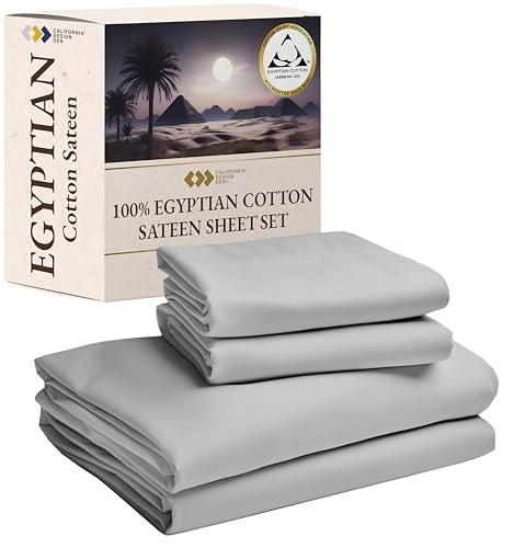 Certified Luxury 100% Egyptian Cotton Bedsheets, California King Bed Sheets,