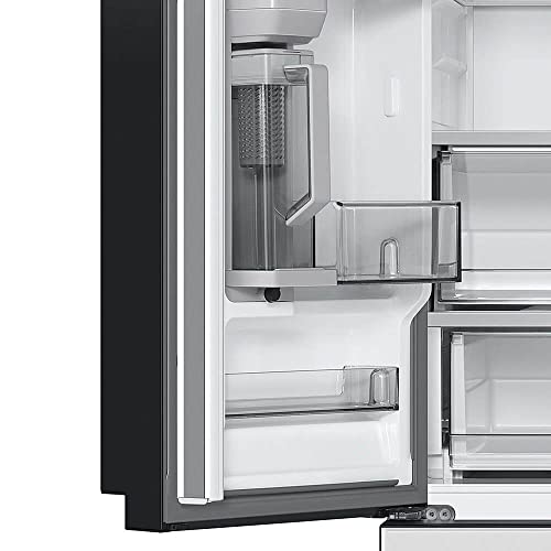 SAMSUNG RF24BB620012 24 Cu. Ft. Bespoke White Glass 3-Door French Door Counter-Depth Refrigerator
