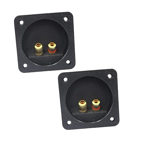 balacoo 2Pcs Way Loudspeaker Terminal Connectors Easy to Install Speaker Box Accessories for for Loudspeaker and Subwoofer Boxes Durable Material for Optimal