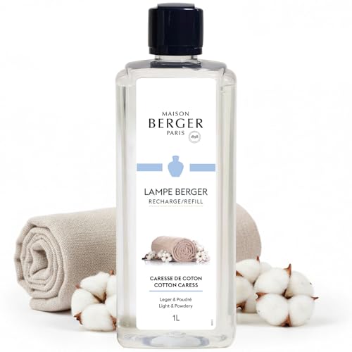 MAISON BERGER – Recharge Lampe Berger Caresse de Coton 1 Litre – Fleur d’Oranger & Muscs –...