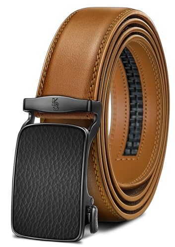 Image of BULLIANT Men's Ratchet Belt Nontrimmable-Click Belt Adjustable for Men Gift Lightweight 1 3 /8 inch