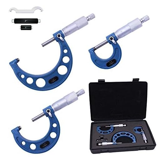 Outside Micrometer Set 0-3" - BEGOOTION Outside Metric Micrometer,0.0001" Graduation Premium Precision Machinist Tools 3Pcs
