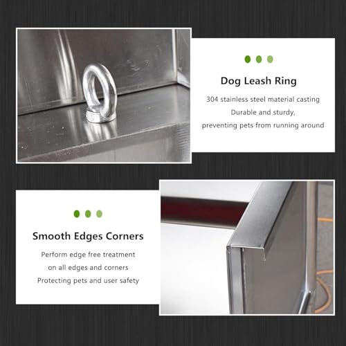 Banheira de limpeza de cães com porta deslizante, banheira grande para cães, banheira profissional d