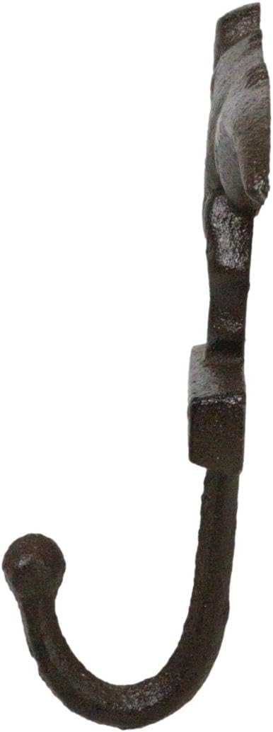 Ebros Gift Pack of 3 Cast Iron Vintage Rustic Prehistoric Jurassic Era Tyrannosaurus Rex Dinosaur Wall Key Leash Hook Holder Multi-Purpose Hanger Organizer Hooks