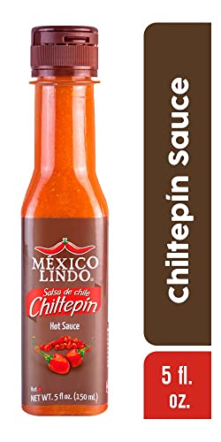 Image of Mexico Lindo Chiltepin Hot Sauce | 14,200 Scoville Level | Traditional Spicy Flavor | 5 Fl Oz Bottles (Pack of 6)