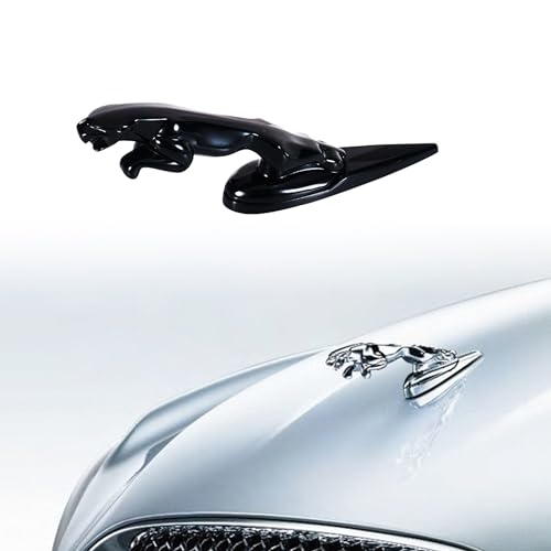 Image of Hood Emblem - Compatible with XE, XF, XJ JG Accessories- 3D Classical Design - Hood Emblem in Chrome /Black Finish(Black)