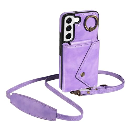 Coque Samsung S22 Plus 5G antichoc portefeuille avec 6 emplacements cartes et support