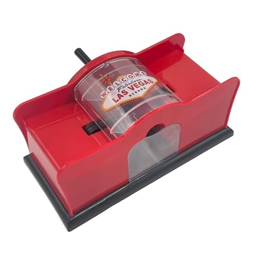 CHH Card Shuffler 2 Deck Hand Crank, "Welcome To Las Vegas"
