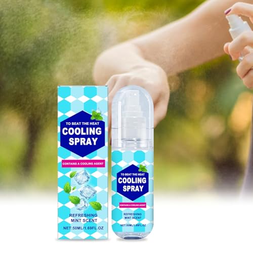 Generisch Spray refrescante, refrescante de menta, alivio instantáneo de calor y larga duración – Piel fresca – Friendly Mist for Body, Clothes & Outdoor Portable Fast – Acting Summer Heatstroke - imagen 6
