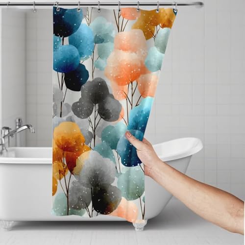Shower curtain imperméable polyester anti-moisissure avec ourlet lesté stable