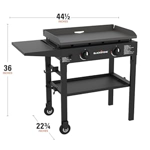 Blackstone Flat Top Gas Grill Griddle 2 Burner Propane Fuelled Rear Grease Management System, 1517, Outdoor Griddle Station for Camping, 28 inch Blackstone Flat Top Gas Grill Griddle 2 Burner Propane Fuelled Rear Grease Management System 1517 Outdoor Griddle Station for Camping 28 inch