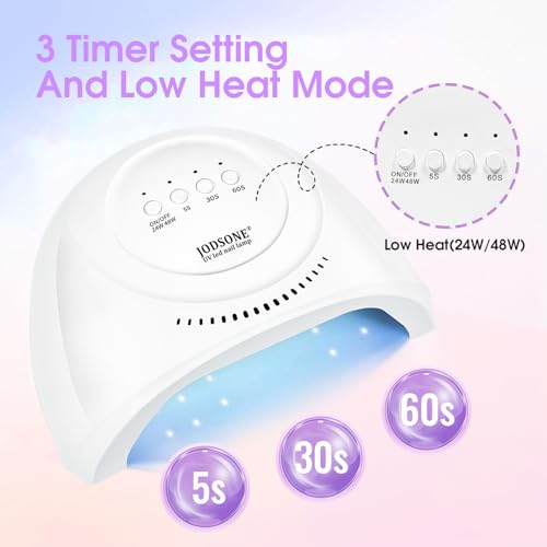 JODSONE U V LED Nail Lamp with 30 Light Beads Nail Dryer for Gel Polish, Automatic Sensor 3 Timers Led Nail Light for Gel Nails