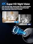 Mini WiFi Caméra, petites caméras sans fil magnétiques,4K 1080P Smart App 2.4Ghz,140° Angle large,AI Détection de mouvement Alarme et vision nocturne pour la sécurité à domicile Caméras pour animaux Contrôle de l'application