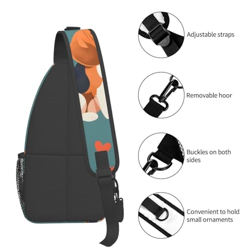 Bolso bandolera Funny Dachshund para viaje unisex miniatura 5