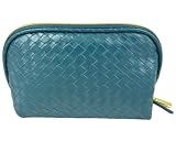 Nordstrom Faux Leather Blue/Green Cosmetic Bag New 2013