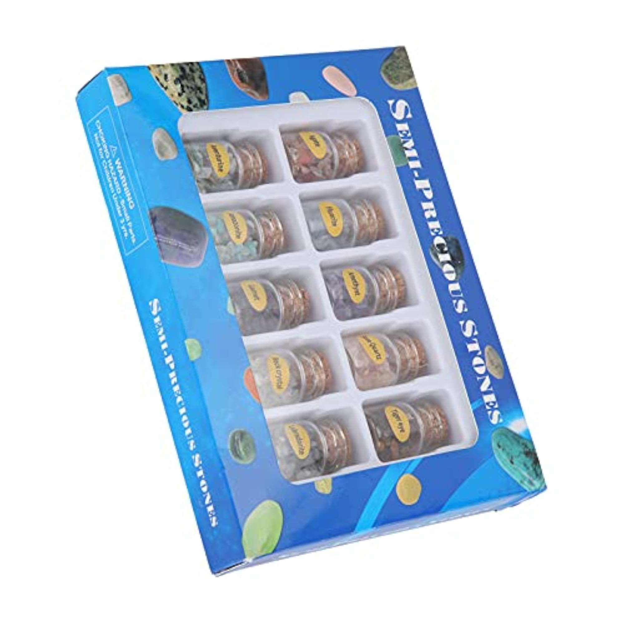 Unique Shape Rocks Collection in Drifting Bottle, 10 Kinds