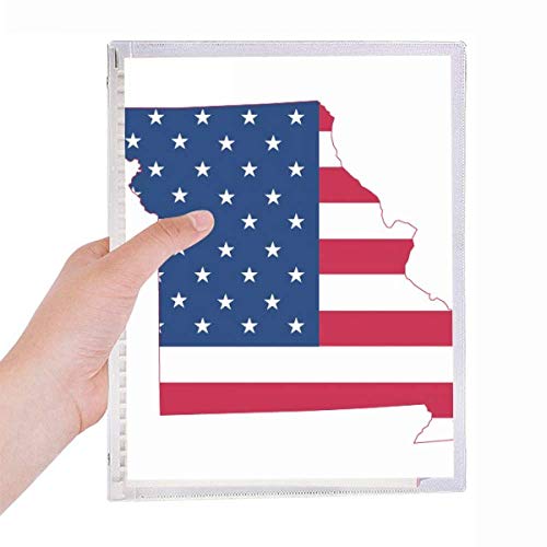 Carnet de notes en spirale Missouri cahier à feuilles détachées motif étoiles et rayures