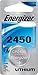 Energizer 3v Lithium Battery 2450 (Value Pack of 4)