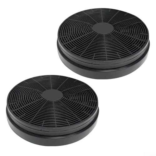 Filtro de carbón activado para campana extractora de cocina | Control de 175 mm x 35 mm | Paquete de 2 recambios compatibles con extractor de humos de cocina