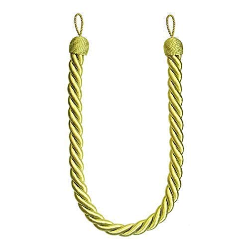 Jones Interiors2 LARGE CHUNKY Rope Tie Backs - Per pair - HB552 MONTE CARLO Fabric Cable Cord TieBacks 82cm (Lime Chartreuse)