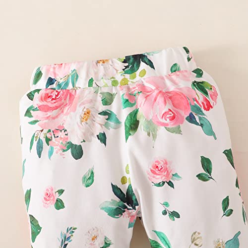 Image of Renotemy Newborn Infant Baby Girl Clothes Summer Outfits Infant Romper Pants Cute Toddler Girl Clothes Gift Set