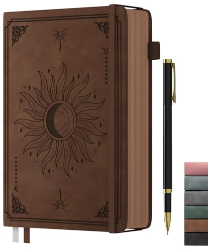 Taccuino A5 a righe, copertina rigida, vintage, con 366 pagine