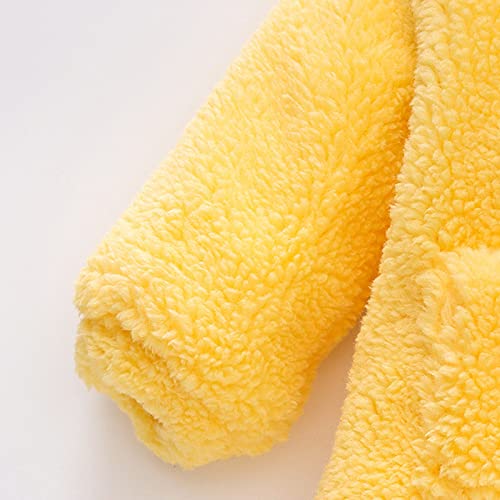 Toddler Girls Thick 𝗦𝗵erpa Hooded Jacket Fleece Windproof Button 𝗧𝗲ddy Outerwear Cute Coat with Pocket4