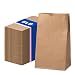 [200 Pack] Kraft Paper Bags 12.4 x 6 x 4" 8 LB Grocery Lunch Retail Shopping Durable Bleached Barrel Sack