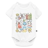 Spreadshirt Nederland Baby bio-rompertje met korte mouwen, 80 (9-12 mnd), wit