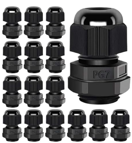 Presse-étoupe étanche IP68 en nylon noir PG9 pour protéger vos câbles de l'humidité