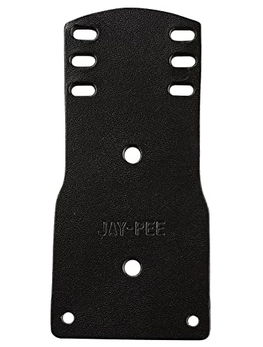 Jay-Pee Police Citation Badge Holder Name Tag Holder Three Bars Black Leather