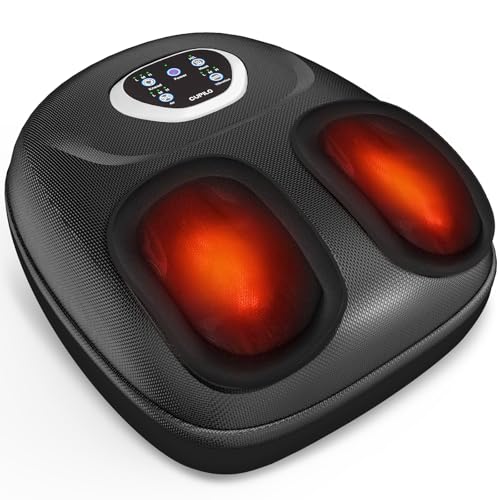 CuPiLo FSA Eligible Foot Massager for Neuropathy, HSA Store Feet Massager with Heat, Vibration & Compression, Deep Kneading for Tired Feet, Birthday Gifts for Women Men（Black）